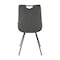 Armen Living Coronado Contemporary Dining Chair in Gray Powder Coated Finish and Gray Faux Leather, PK2 LCCDSIGR - alternate 8